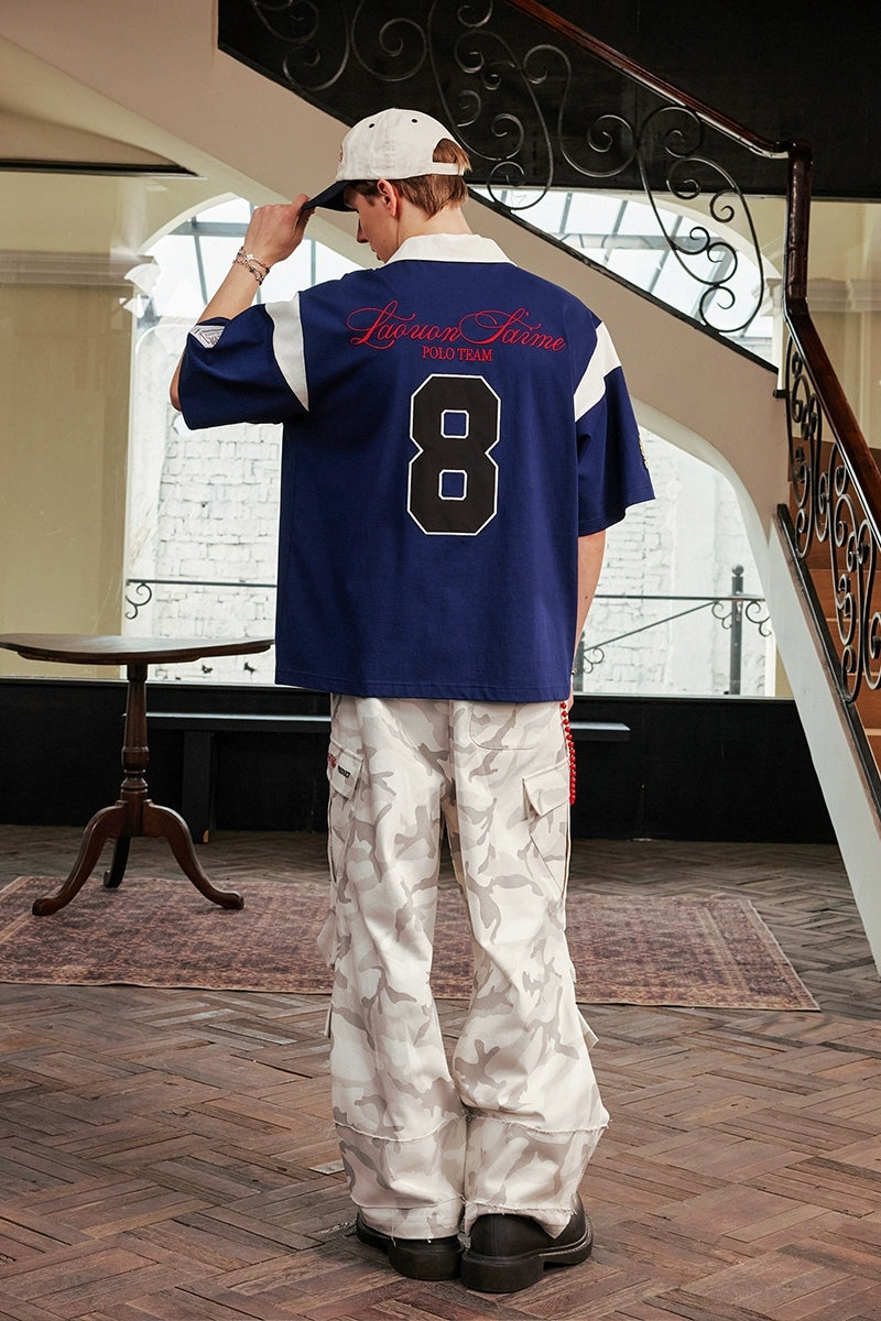 Retro Colorblock Embroidered Polo Retro Colorblock Embroidered Polo