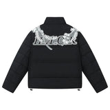 Lace Floral Wreath Embroidered Puffer Lace Floral Wreath Embroidered Puffer