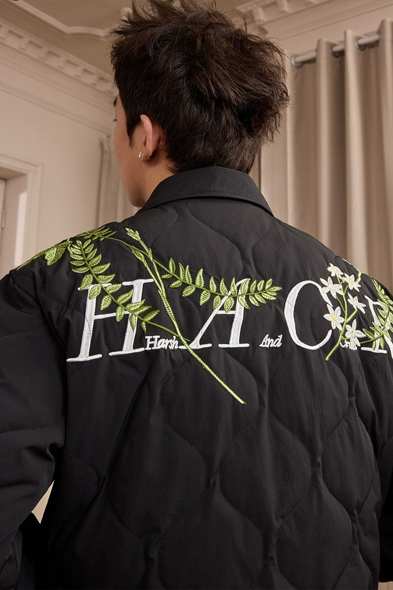 Floral Quilted Embroidery Graphene Jacket Floral Quilted Embroidery Graphene Jacket