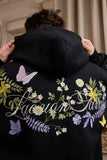 Colorful Floral Embroidery Pullover Hoodie Colorful Floral Embroidery Pullover Hoodie