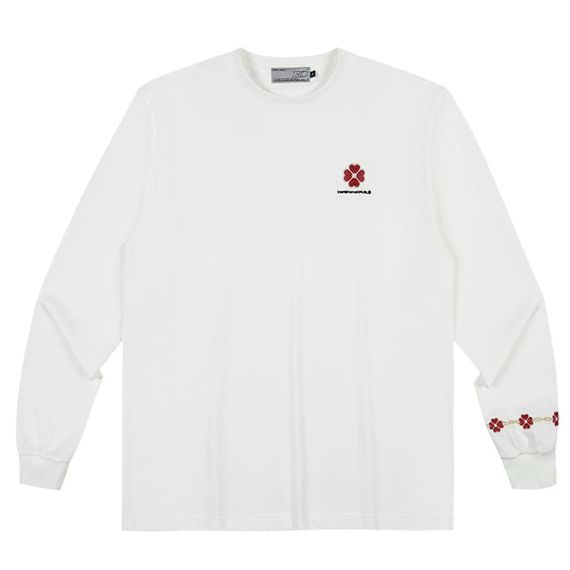 Clover Embroidery Long Sleeve Tee Clover Embroidery Long Sleeve Tee