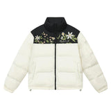 Colorblock Floral Embroidered Puffer Colorblock Floral Embroidered Puffer