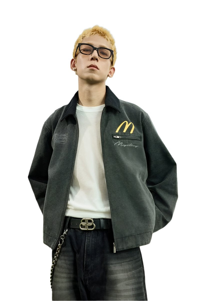 Distressed Embroidered Detroit Jacket Distressed Embroidered Detroit Jacket