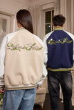 Floral Embroidery Varsity Jacket Floral Embroidery Varsity Jacket