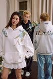 Floral Embroidered Oversized Hoodie Floral Embroidered Oversized Hoodie