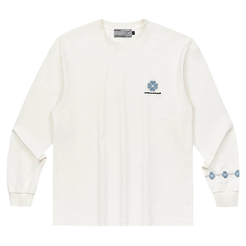 Clover Embroidery Long Sleeve Tee Clover Embroidery Long Sleeve Tee