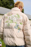 Floral Logo Embroidered Puffer Jacket Floral Logo Embroidered Puffer Jacket