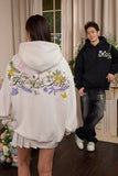 Colorful Floral Embroidery Pullover Hoodie Colorful Floral Embroidery Pullover Hoodie