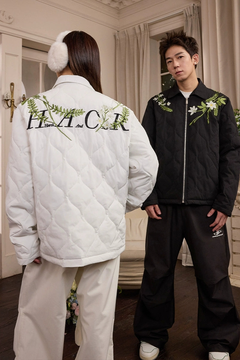 Floral Quilted Embroidery Graphene Jacket Floral Quilted Embroidery Graphene Jacket
