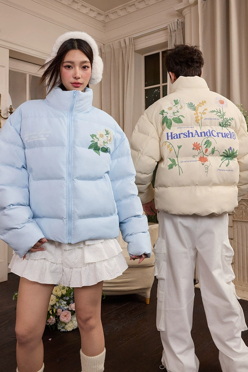 Botanical Print Graphene Puffer Jacket Botanical Print Graphene Puffer Jacket