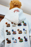 Cat Embroidered Loose Fit Hoodie Cat Embroidered Loose Fit Hoodie