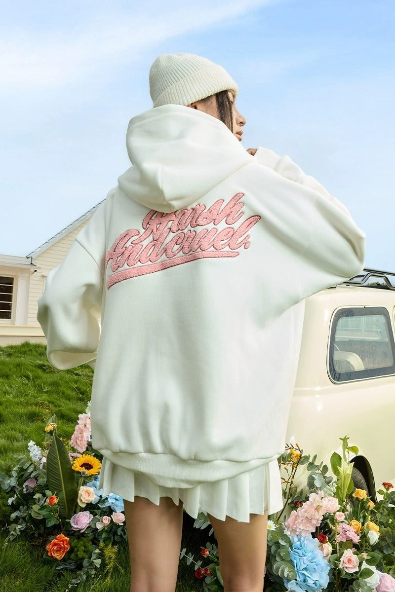 Floral Knit Hooded Pullover Sweater Floral Knit Hooded Pullover Sweater