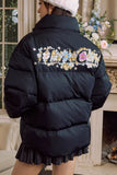 Cutout Cartoon Embroidered Puffer Jacket Cutout Cartoon Embroidered Puffer Jacket