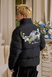 Lace Floral Embroidered Oversized Puffer Lace Floral Embroidered Oversized Puffer