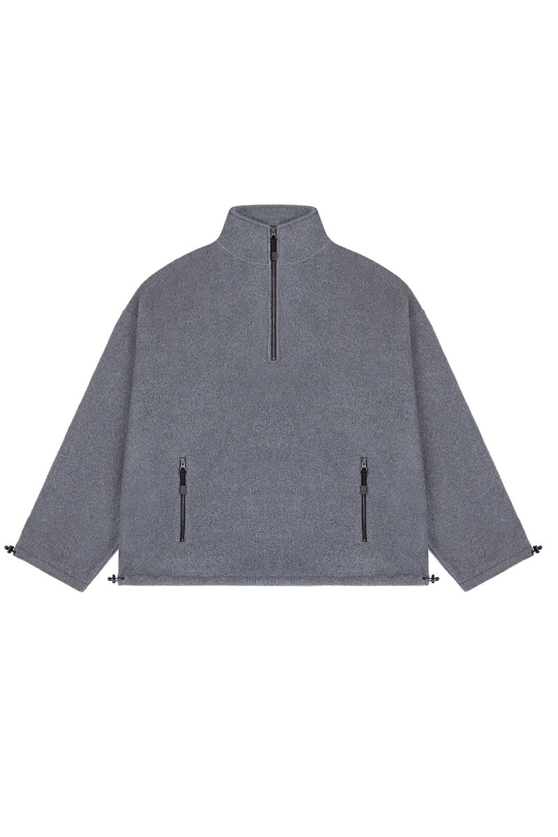 Oversized Half-Zip Fleece Sweatshirt Oversized Half-Zip Fleece Sweatshirt