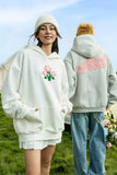 Floral Knit Hooded Pullover Sweater Floral Knit Hooded Pullover Sweater