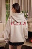 Floral Embroidery Fleece Hoodie Floral Embroidery Fleece Hoodie