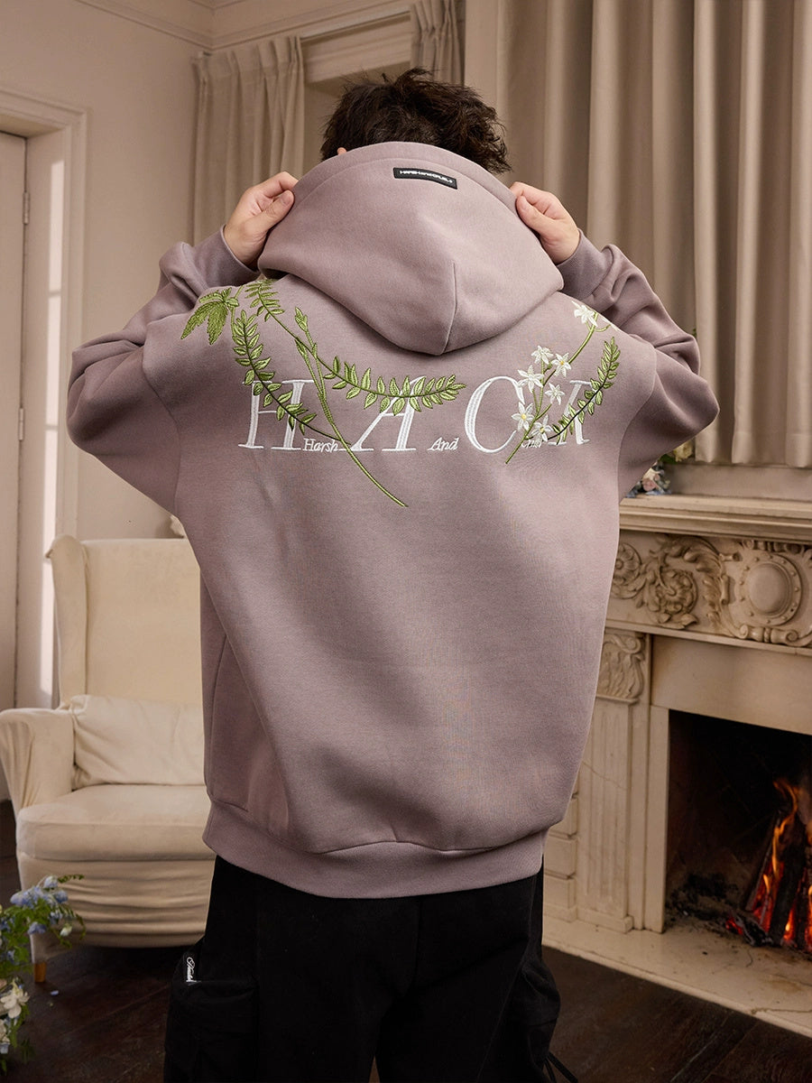 Floral Embroidery Oversized Hoodie Floral Embroidery Oversized Hoodie