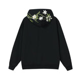 Green Floral Embroidered Hoodie Green Floral Embroidered Hoodie