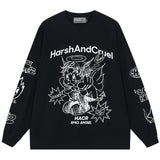 Angel Graffiti Print Loose Tee Angel Graffiti Print Loose Tee