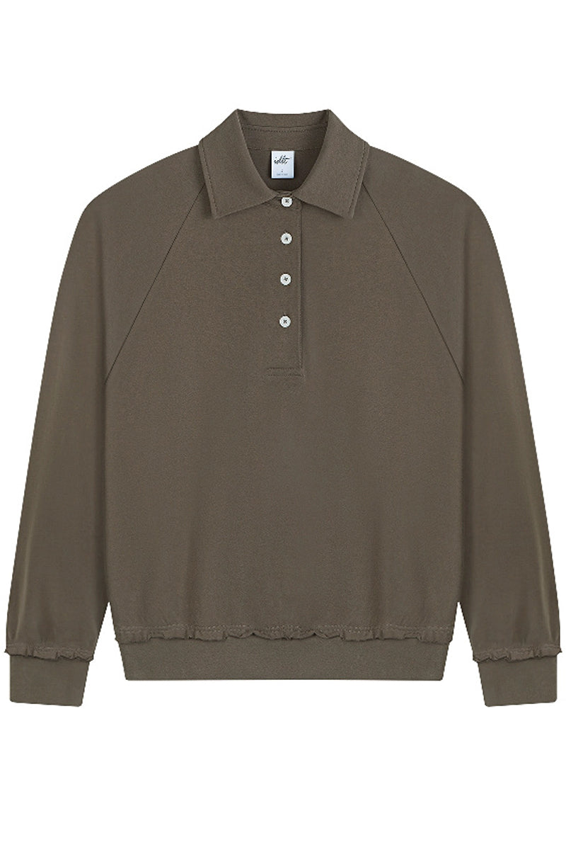 Oversized Polo Sweatshirt Oversized Polo Sweatshirt