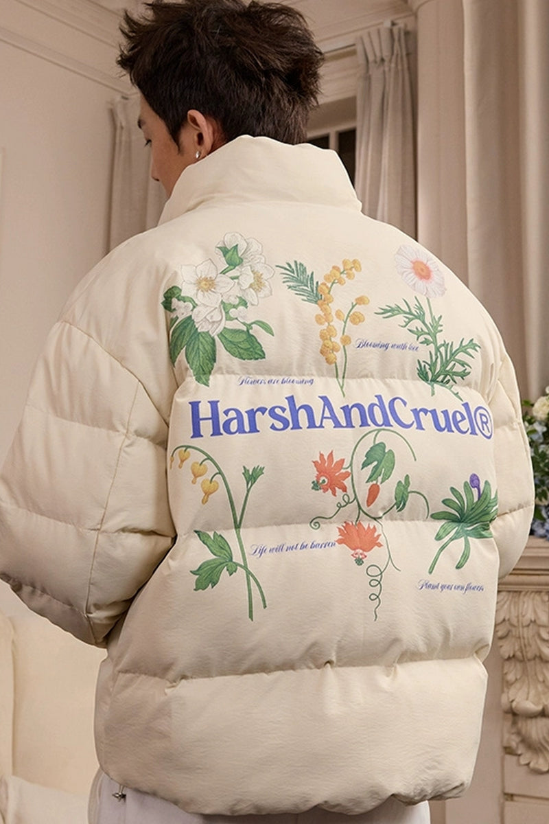 Botanical Print Graphene Puffer Jacket Botanical Print Graphene Puffer Jacket