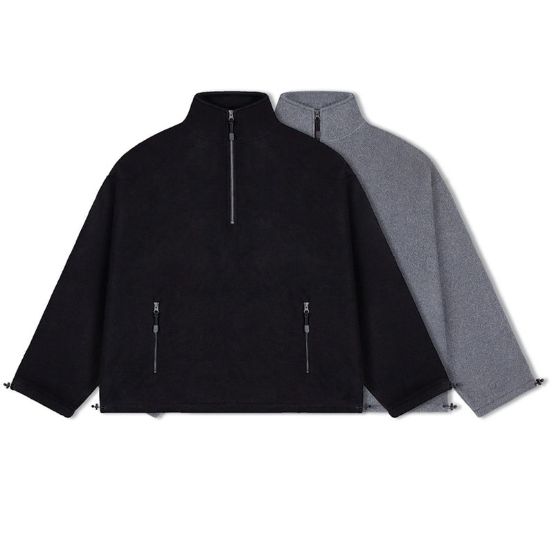 Oversized Half-Zip Fleece Sweatshirt Oversized Half-Zip Fleece Sweatshirt