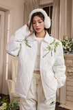 Floral Quilted Embroidery Graphene Jacket Floral Quilted Embroidery Graphene Jacket