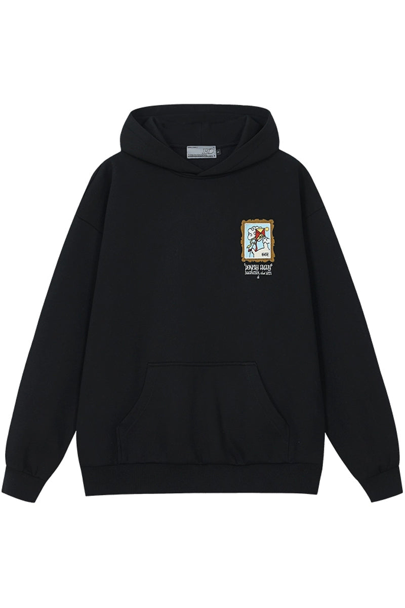 Embroidered patches Fleece Hoodie Embroidered patches Fleece Hoodie