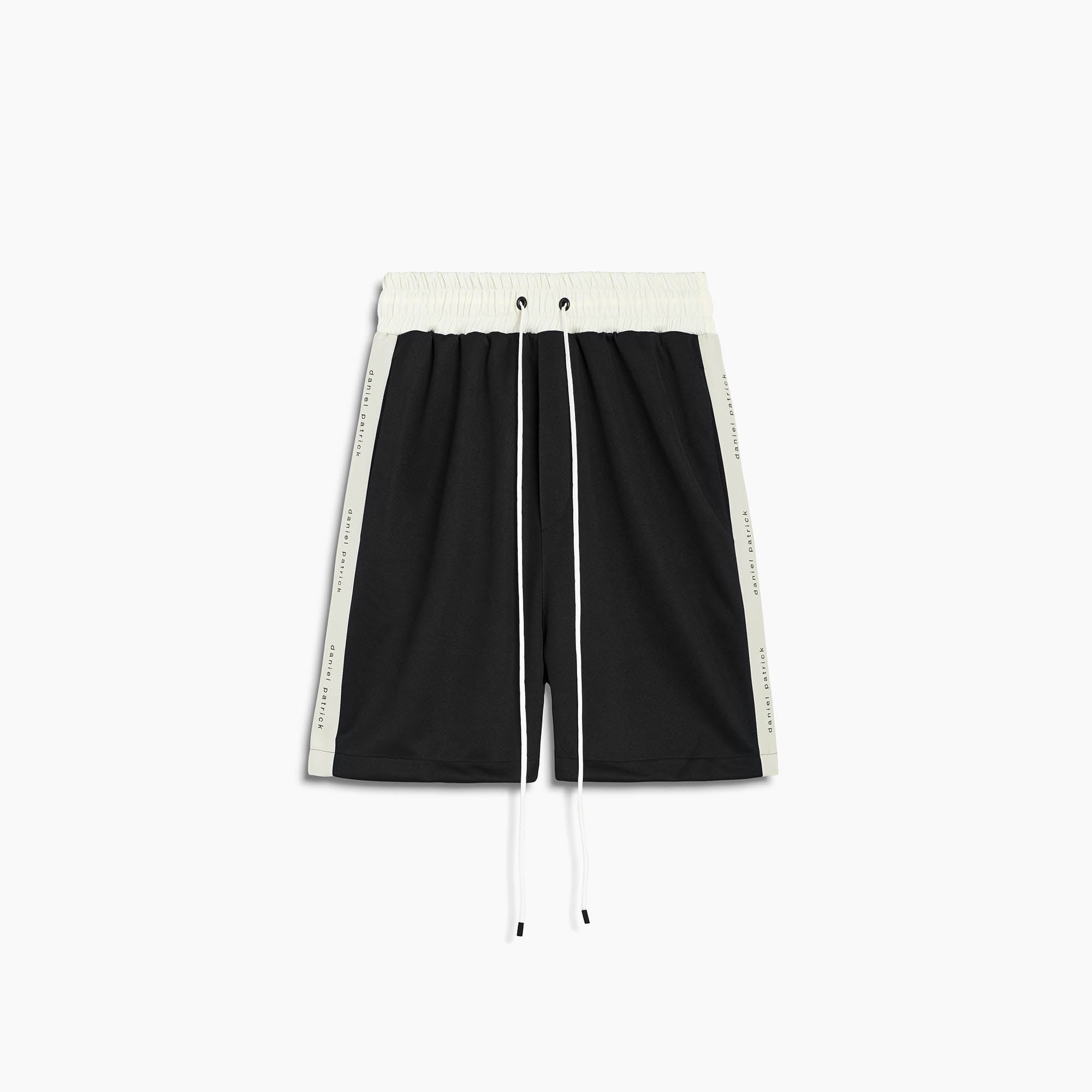 classic gym short / black + ivory classic gym short / black + ivory