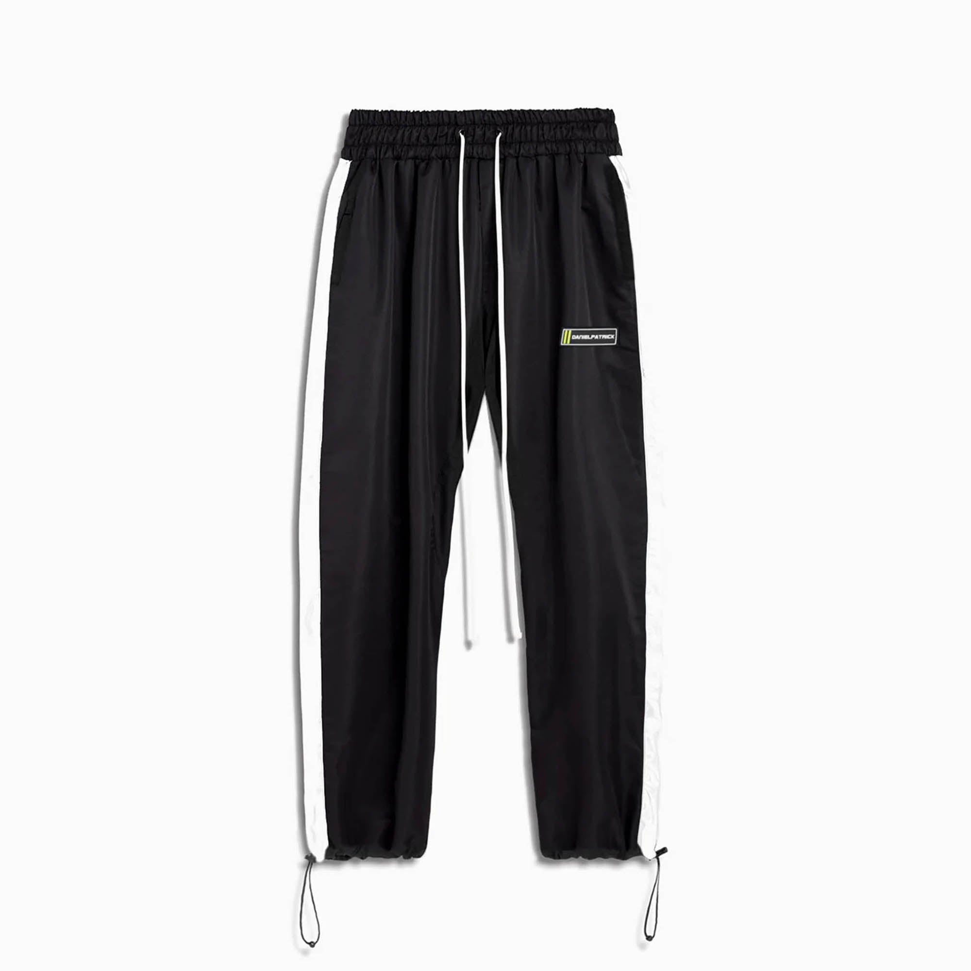 classic parachute track pant / black + ivory classic parachute track pant / black + ivory