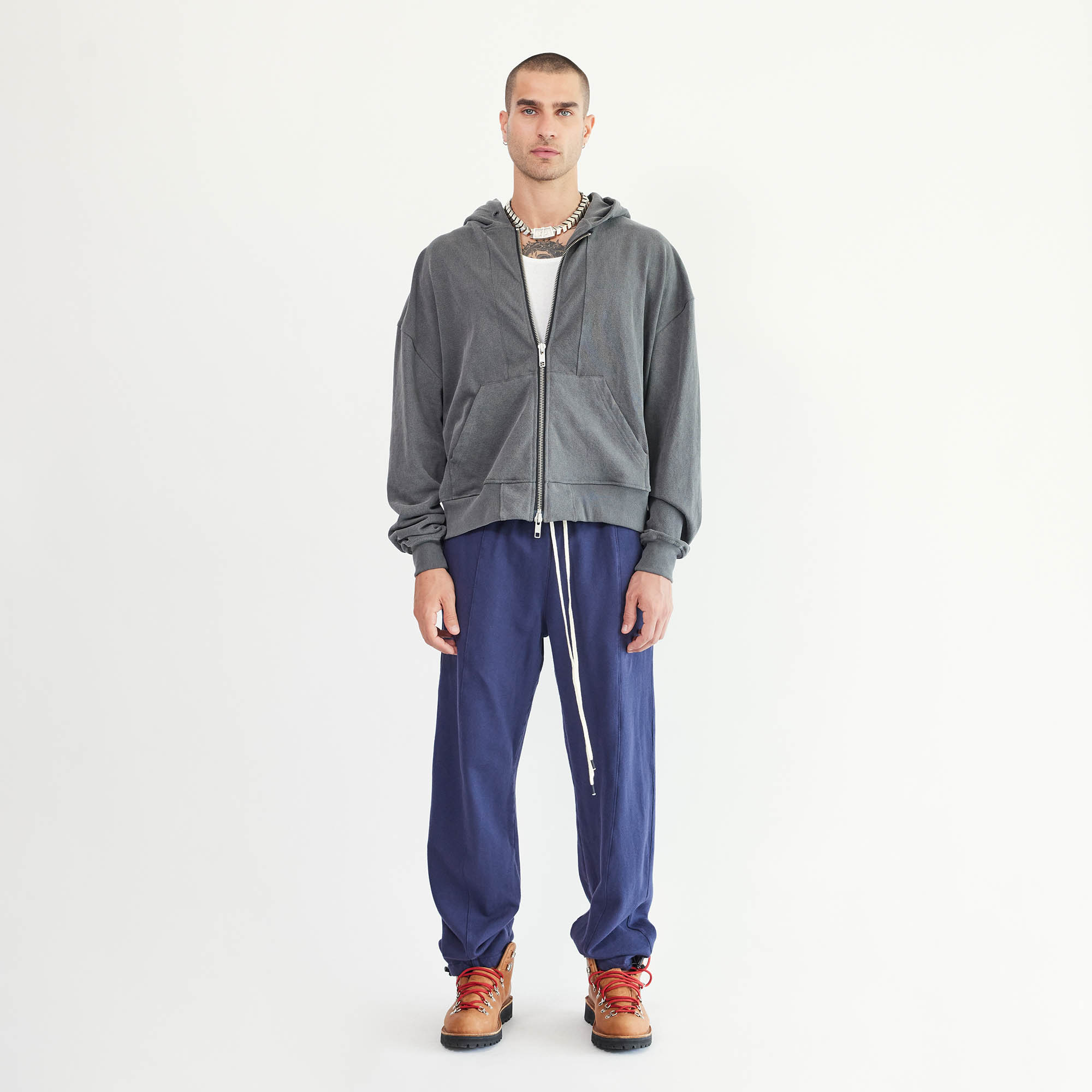 standard zip hoodie / vintage black standard zip hoodie / vintage black