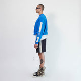 Beverly Hills crewneck / vintage blue + ivory Beverly Hills crewneck / vintage blue + ivory