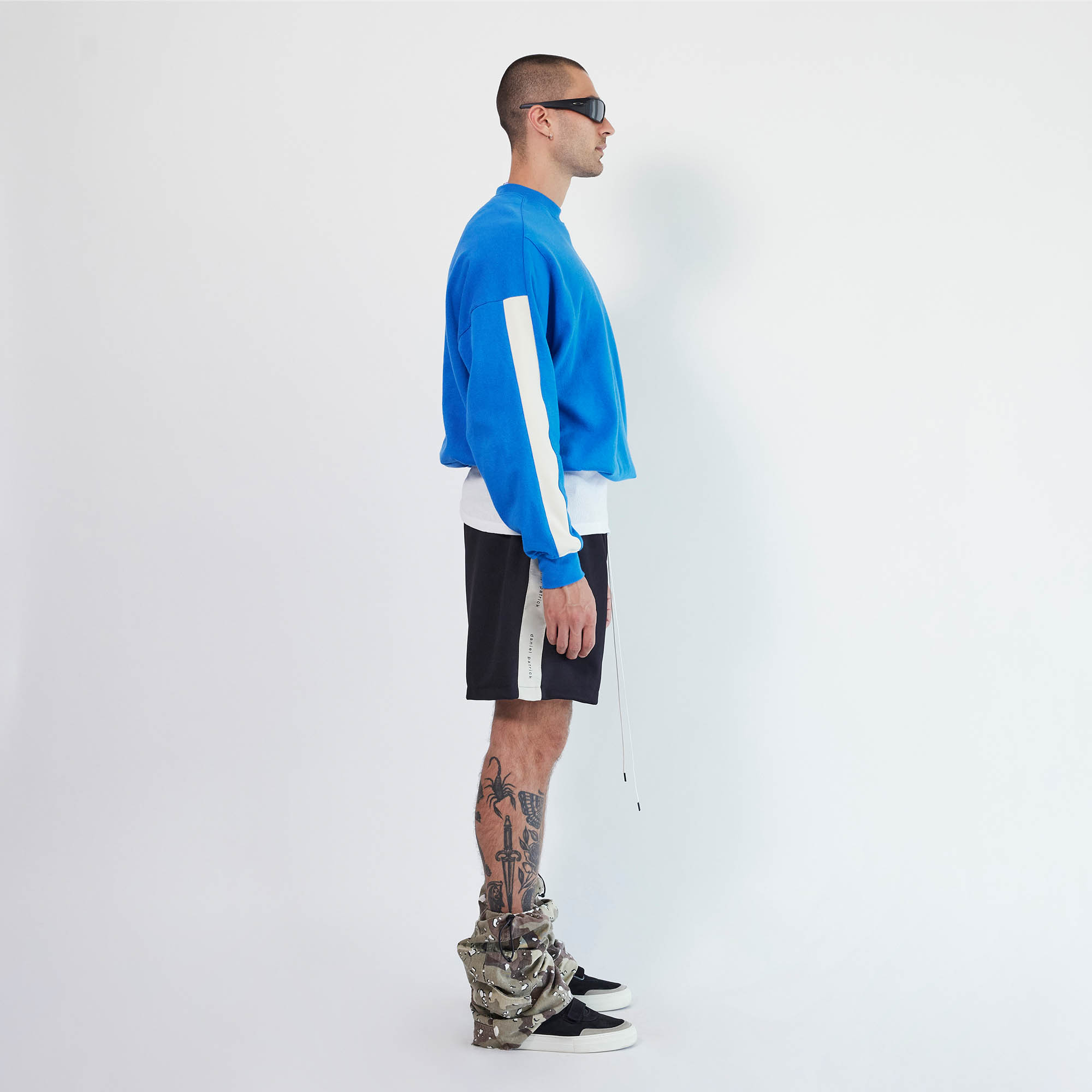 Beverly Hills crewneck / vintage blue + ivory Beverly Hills crewneck / vintage blue + ivory