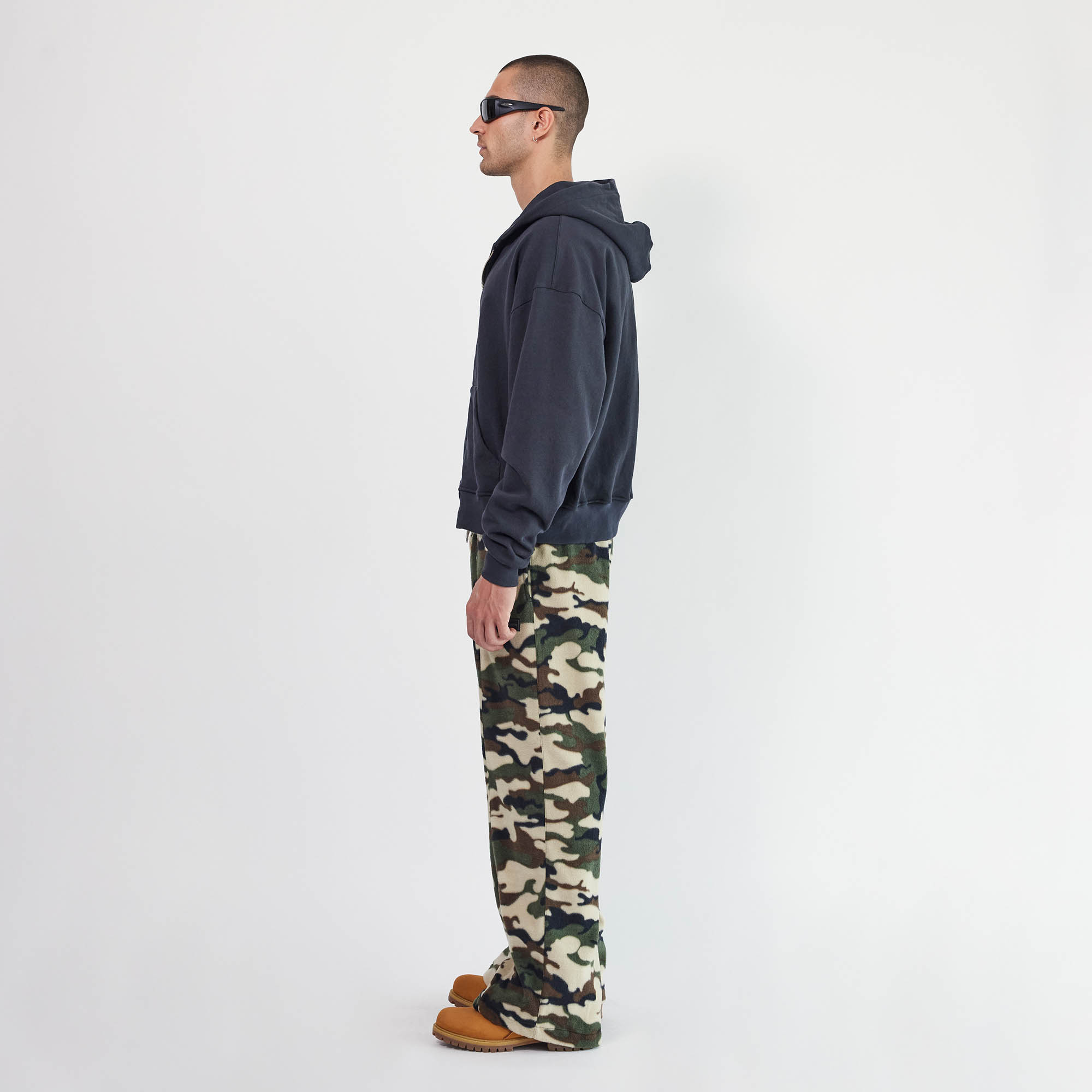 standard zip hoodie / washed black standard zip hoodie / washed black