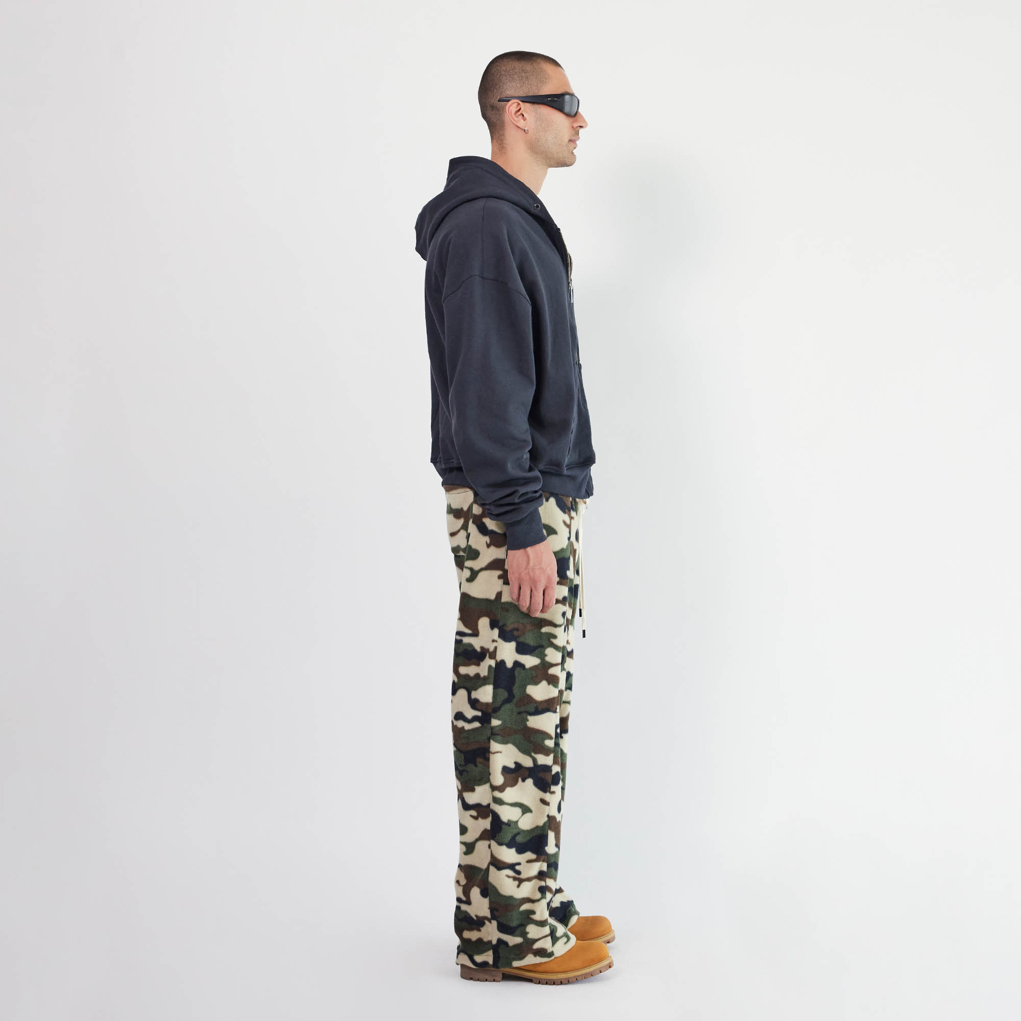 standard zip hoodie / washed black standard zip hoodie / washed black