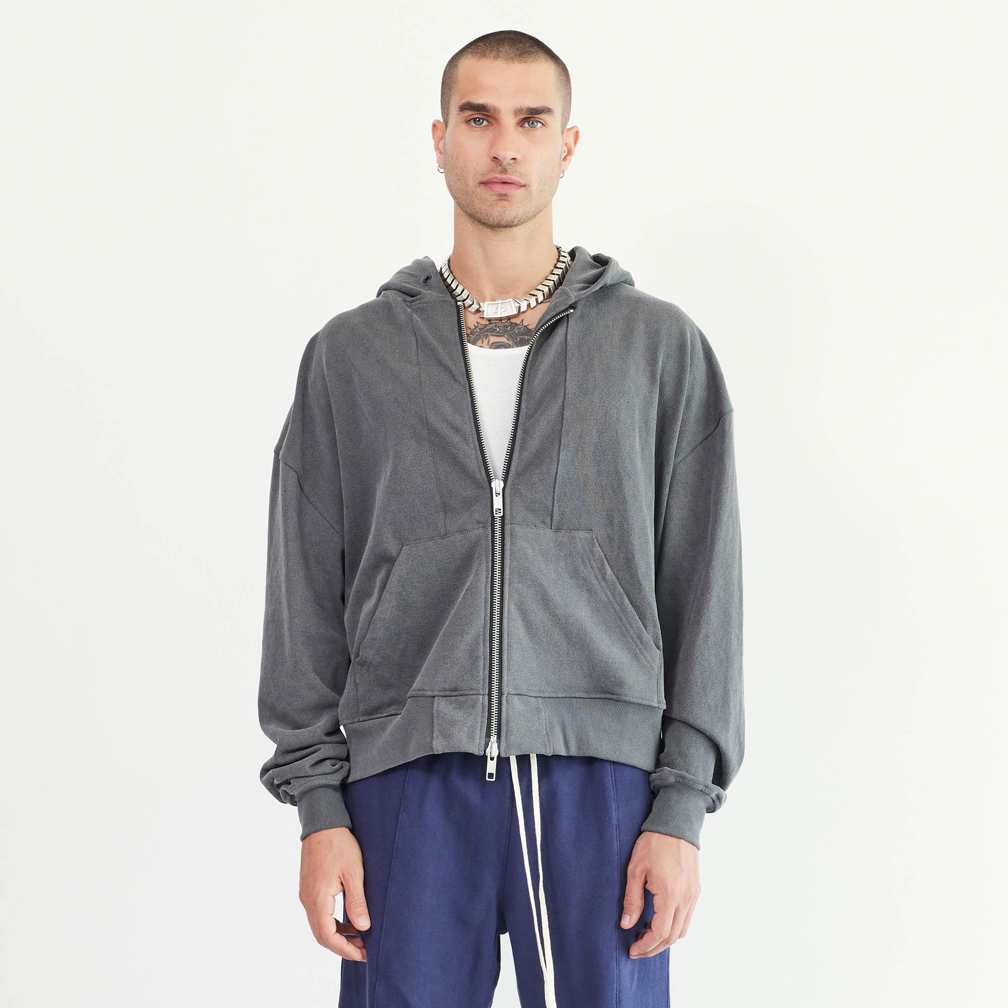 standard zip hoodie / vintage black standard zip hoodie / vintage black