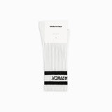 3 pack logo stripe b-ball socks / cream + black 3 pack logo stripe b-ball socks / cream + black