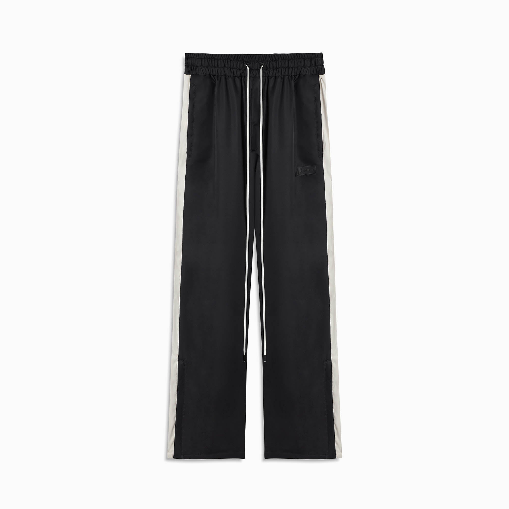 parachute straight leg track pant / black + ivory parachute straight leg track pant / black + ivory
