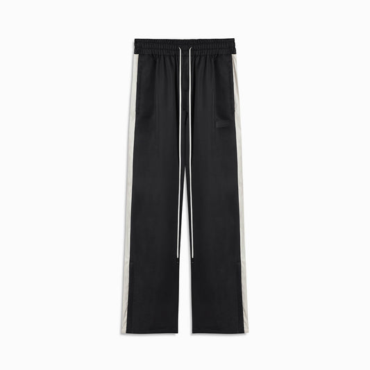 parachute straight leg track pant / black + ivory