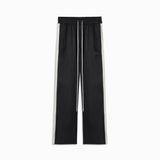 parachute straight leg track pant / black + ivory parachute straight leg track pant / black + ivory