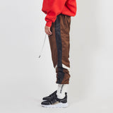parachute track pant 2.5 / brown + black + ivory parachute track pant 2.5 / brown + black + ivory