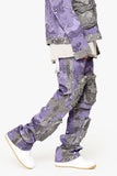 "DUAL SOLDIER" STACKED FLARE JEANS PLUM PURPLE "DUAL SOLDIER" STACKED FLARE JEANS PLUM PURPLE