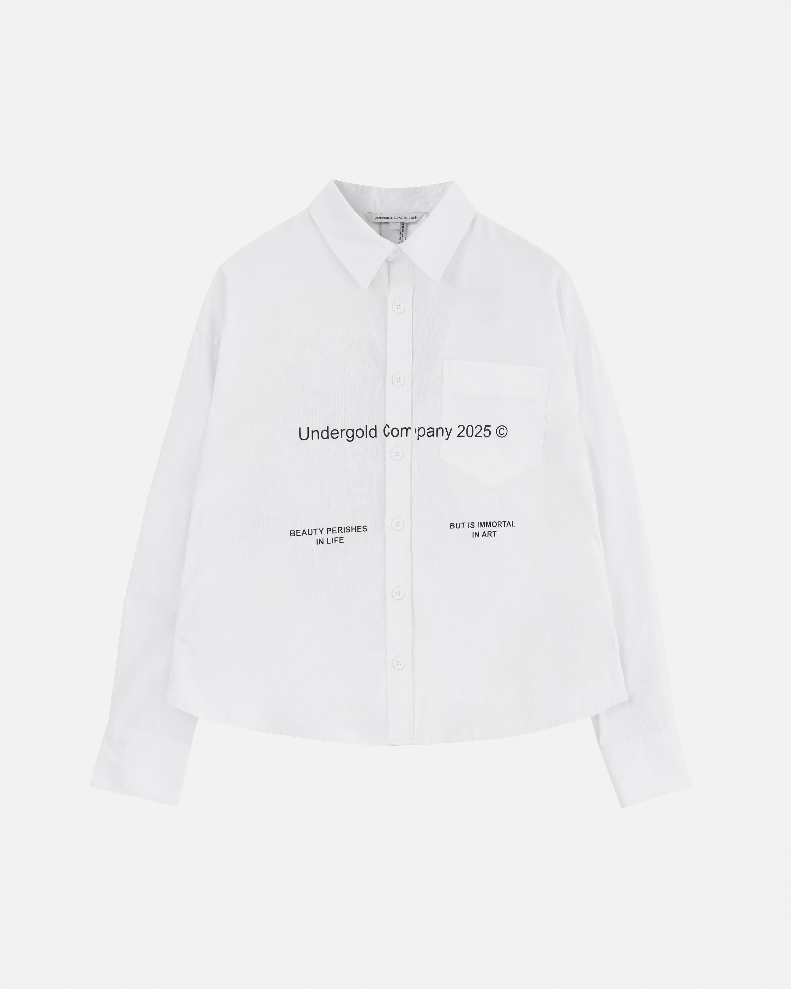 Echoes Beauty Long Sleeve Boxy Fit Shirt Bone Echoes Beauty Long Sleeve Boxy Fit Shirt Bone