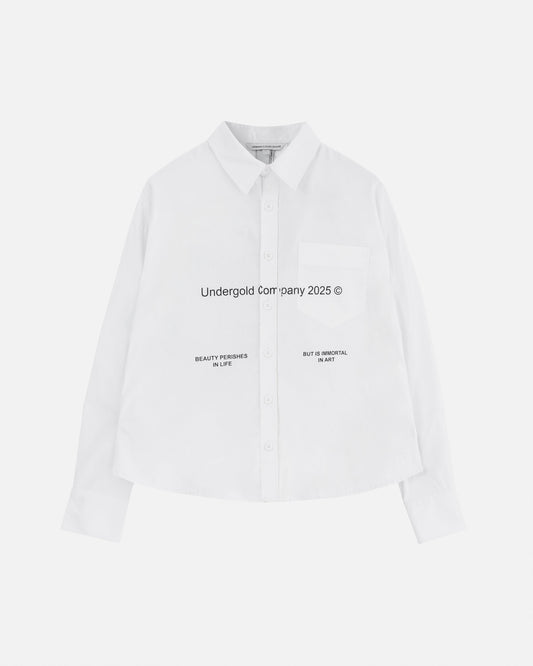 Echoes Beauty Long Sleeve Boxy Fit Shirt Bone