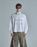 Echoes Beauty Long Sleeve Boxy Fit Shirt Bone Echoes Beauty Long Sleeve Boxy Fit Shirt Bone