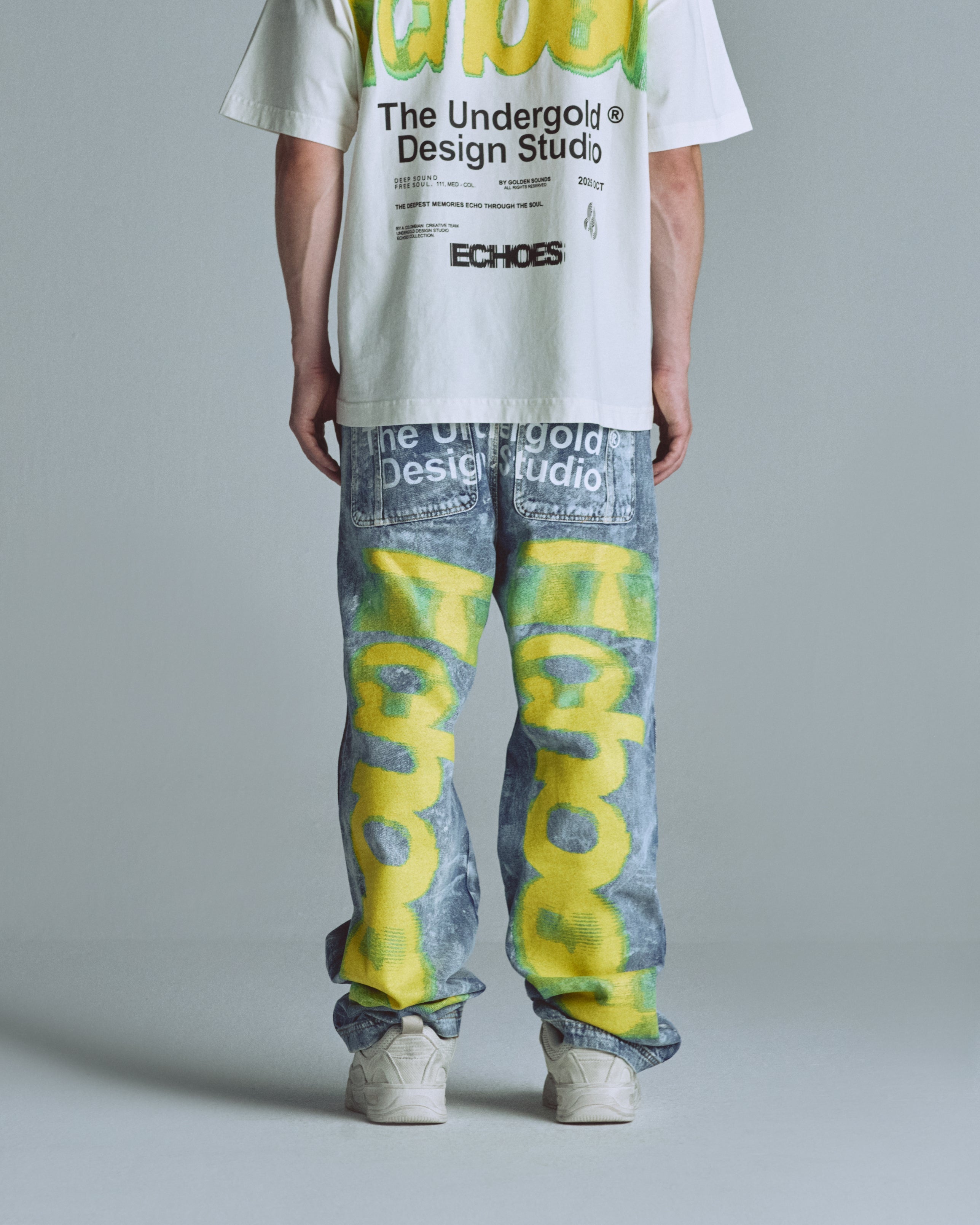 Echoes Echo Wide Jeans Washed Blue Echoes Echo Wide Jeans Washed Blue