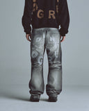 Echoes Tremor Wide Jeans Washed Gray Echoes Tremor Wide Jeans Washed Gray