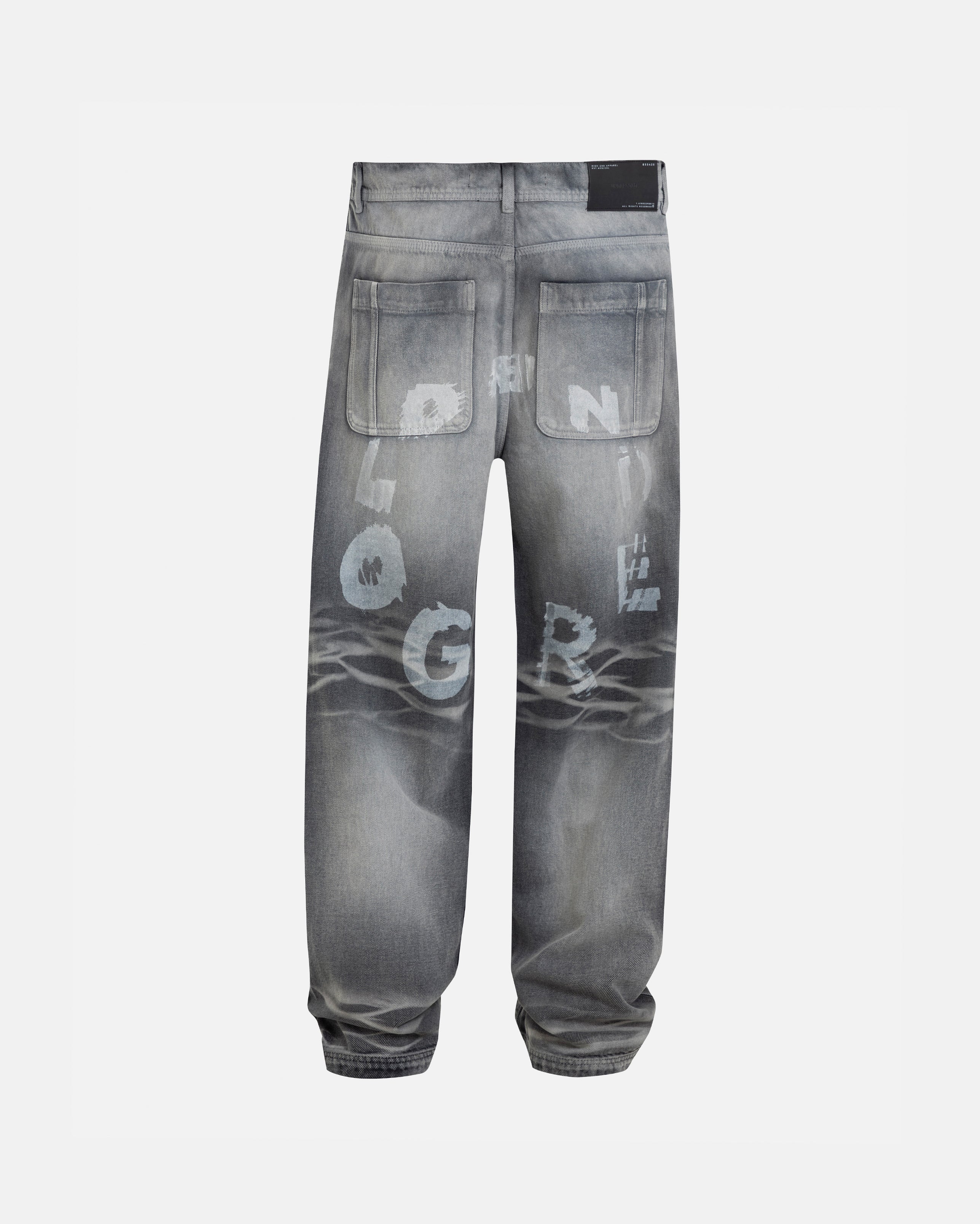 Echoes Tremor Wide Jeans Washed Gray Echoes Tremor Wide Jeans Washed Gray