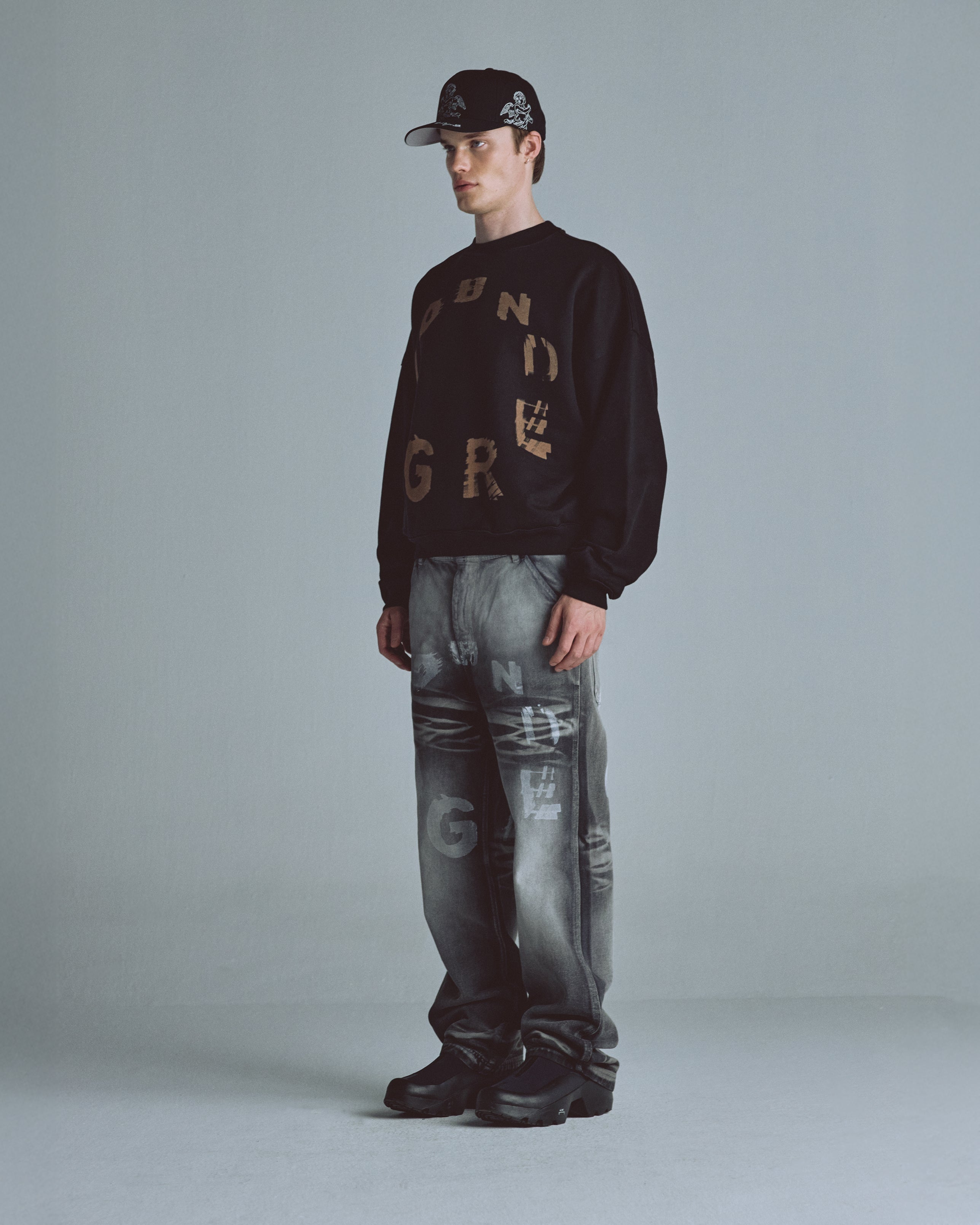 Echoes Tremor Wide Jeans Washed Gray Echoes Tremor Wide Jeans Washed Gray